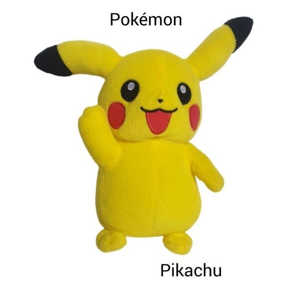 Pokemon Plush PIKACHU Smiling Waving Stuffed 9" Plushie Figure NWOT Tomy 2015 - Picture 1 of 6